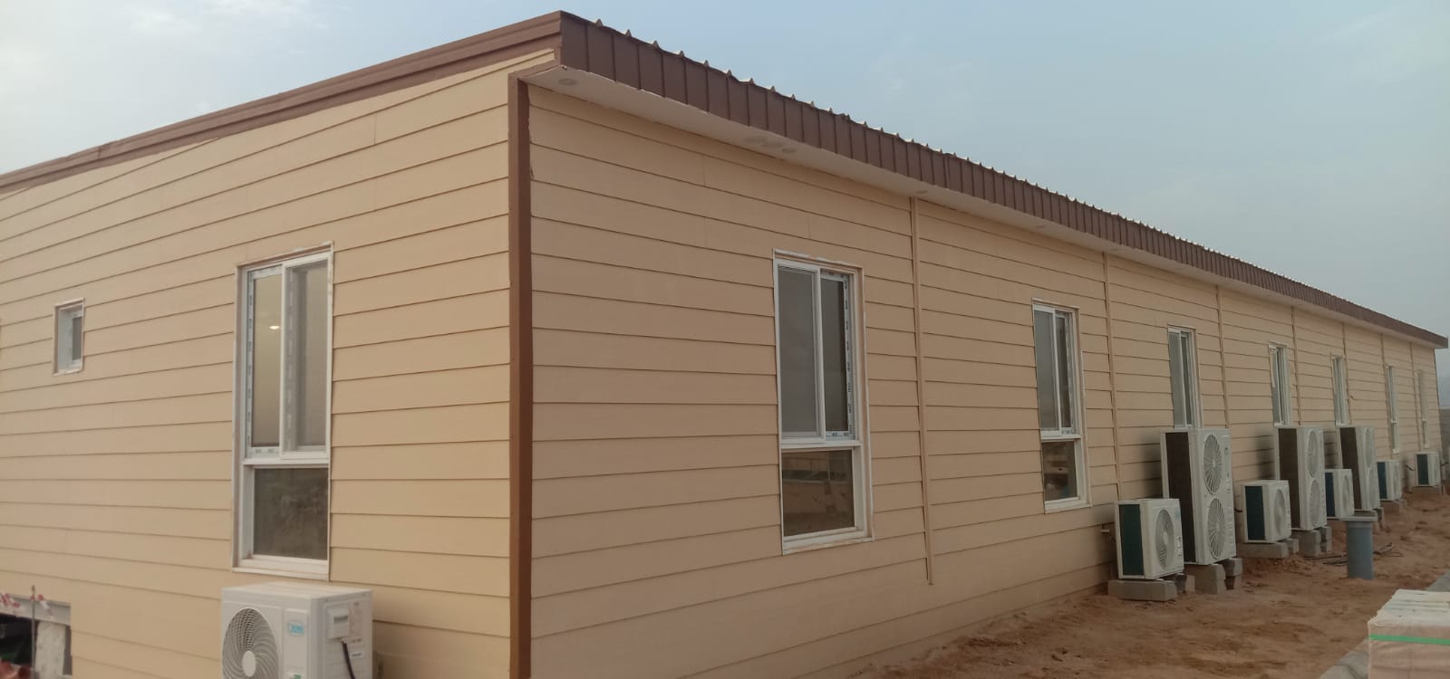 كرفان موقع جاهز بواجهة اسمنت بورد