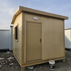 غرف جاهزة sandwish panel porta cabin with door and window color brown
