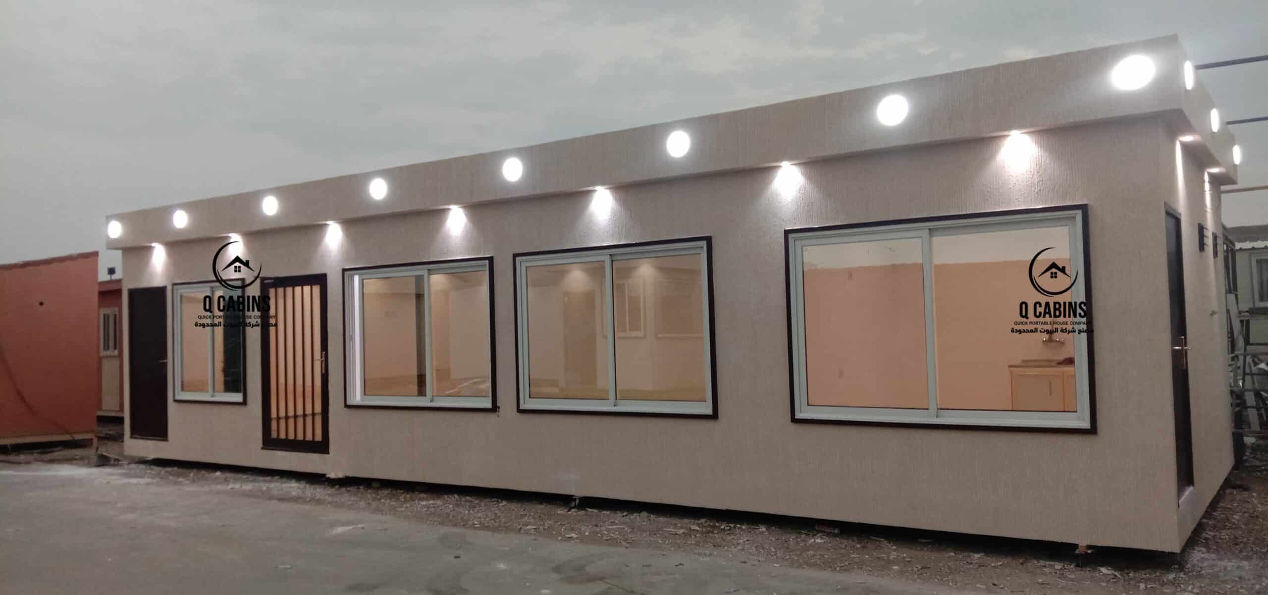 Executive cement board porta cabin with roof spot lighting