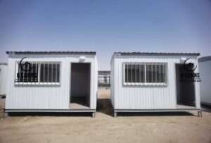two Compact single shinko porta cabin guard room