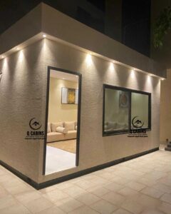 Bright interior layout of a finished prefab Cement Board Porta Cabin with wood flooring