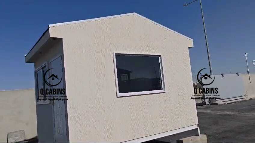 Miniature prefab guard house Cement Board Porta Cabin with side window