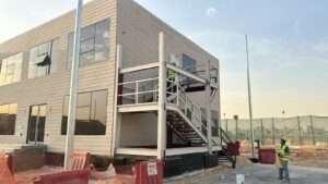 Cement board prefabricated site office building for construction management in Riyadh