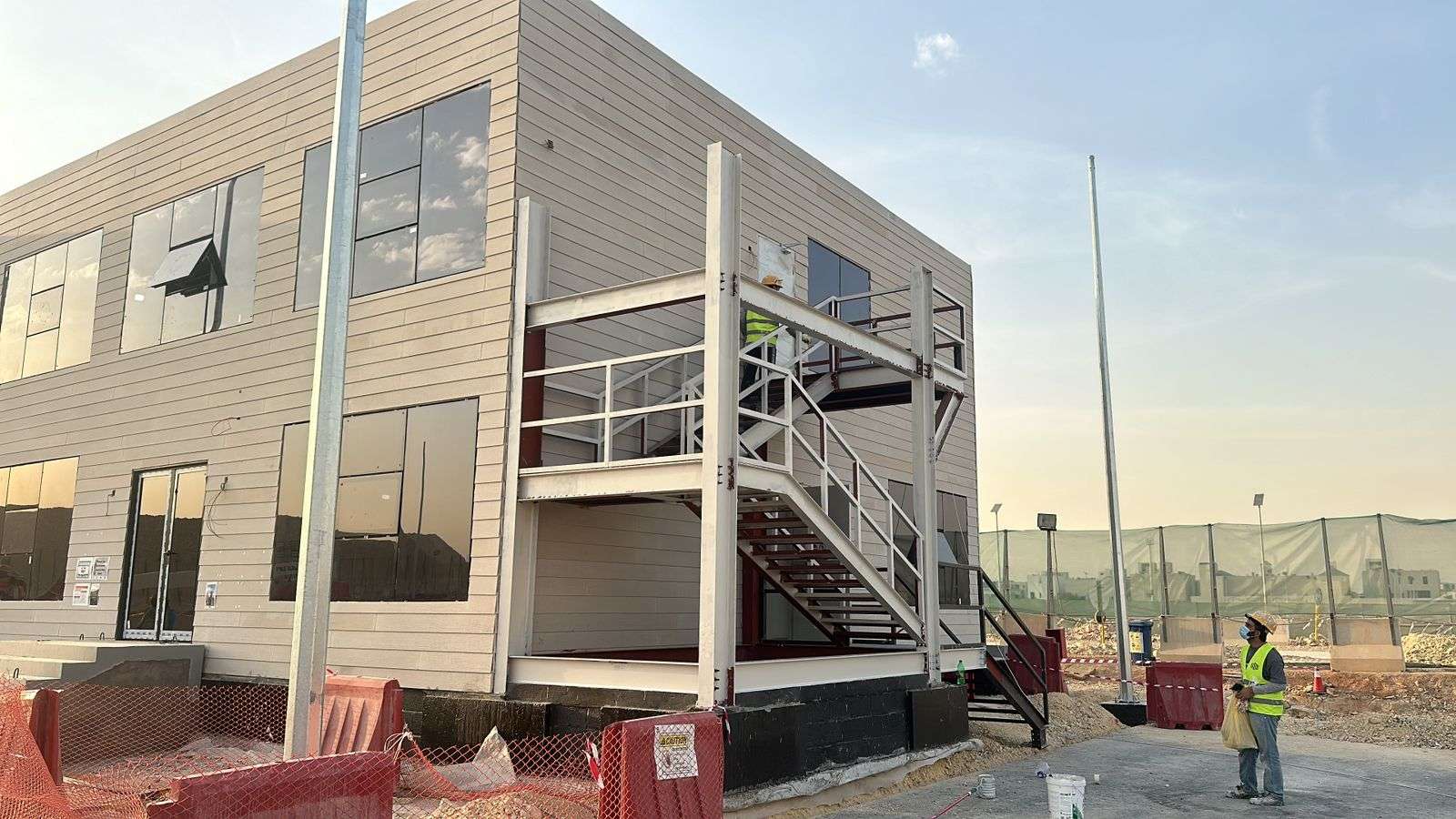 Cement board prefabricated site office building for construction management in Riyadh