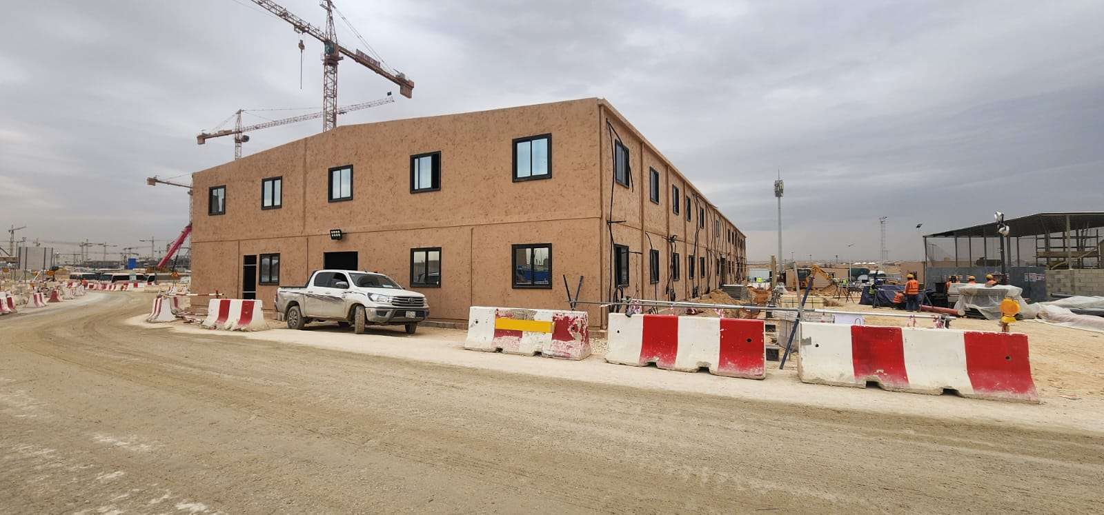 Cement board prefabricated site office building for construction management in Riyadh