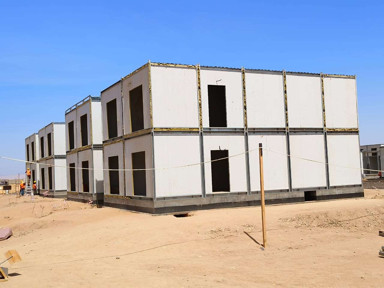 Prefabricated labor accommodation and site office cabins for construction workers in Riyadh