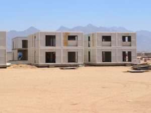 Double-story modular site office building for construction engineers in Riyadh