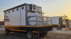 Caravan and generator and equipment room trailer built with sandwich panels