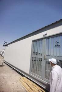 Insulated sandwich panel porta cabin with heavy duty security sliding door