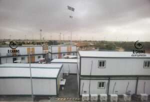 Overview of sandwich panel porta cabin camp setup for construction sites