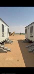 sandwish_panel_porta_cabin (7):Insulated sandwich panel porta cabin units installed in desert field site
